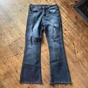 Risen distressed stretchy flared 5/27 boutique jeans